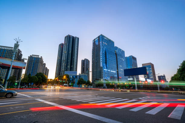 Night view of Guiyang Financial District, Guizhou, China. Night view of Guiyang Financial District, Guizhou, China. prc stock pictures, royalty-free photos & images