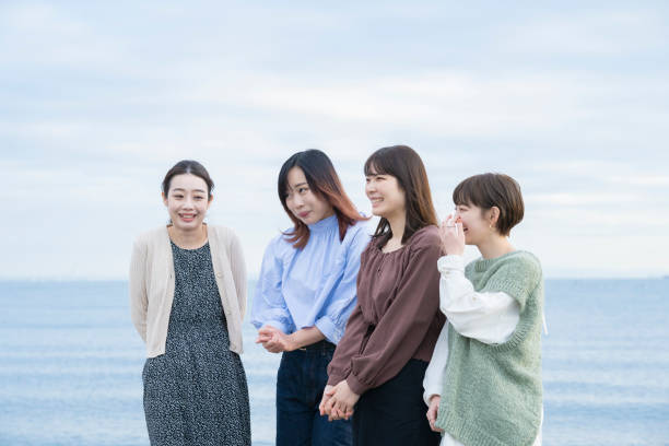 istock Four women talking happily in the dusk 1286279948