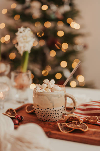 istock Christmas hot chocolate with whipped cream home made 1286281299