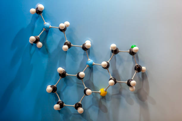 modello di molecola - hydrogen molecule white molecular structure foto e immagini stock