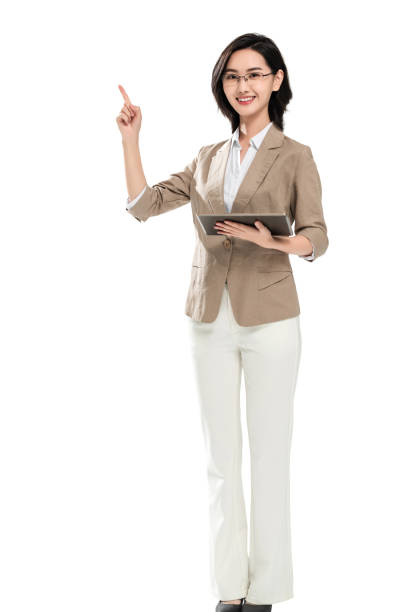 Young female teachers holding a tablet - fotografia de stock