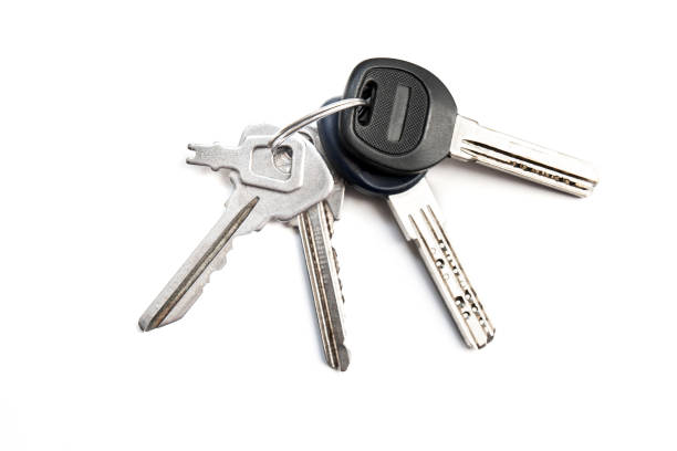 Bunch of three keys with space for text
