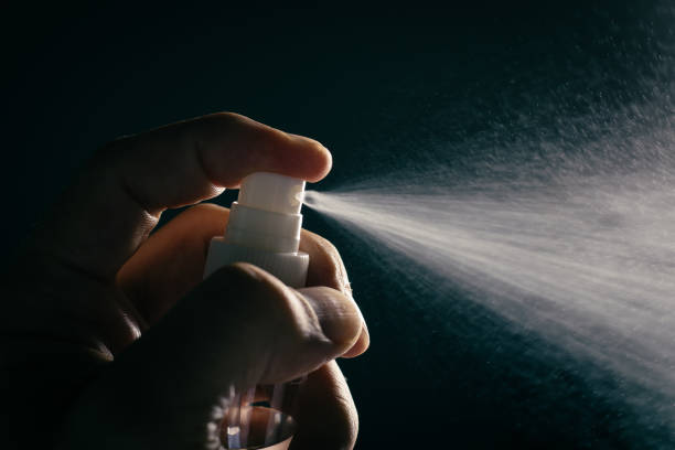 istock Spraying water with left hand finger close up still 1286303103