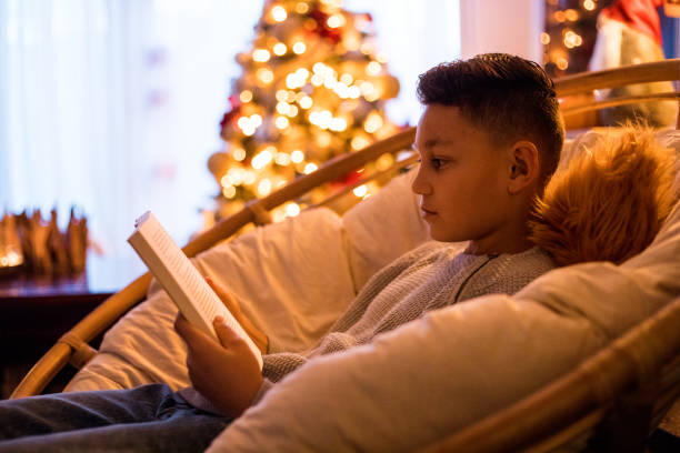 istock Handsome mixed race young male at Christmas 1286303105