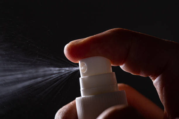 istock Spilling and spraying water with a white right hand 1286303126