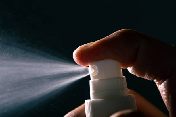 istock Spilling and spraying water with a white right hand 1286303147