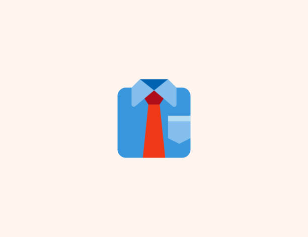 Necktie vector icon. Isolated Men's Business Casual Wear flat colored symbol Necktie vector icon. Isolated Men's Business Casual Wear flat colored symbol business casual fashion stock illustrations