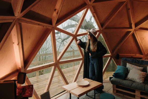istock Young woman looking through the window 1286313313