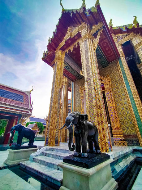 istock Wat Ratchabophit Entrance with elephant statue ancient architecture landmark in Bangkok Thailand 1286315095
