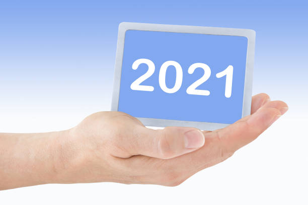istock Hand and blue sign 2021 1286316054