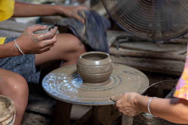 istock Pottery Molding Process at Ko Kred, Nonthaburi Province 1286317735