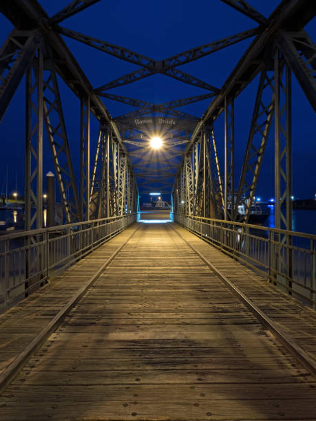 istock Nassau bridge at blue hour, Wilhelmshaven, Germany 1286318306