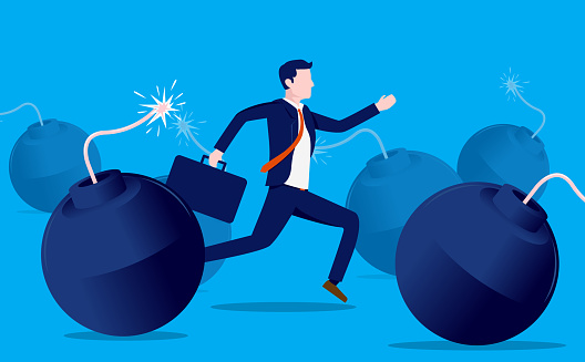 Run From Problems Stock Businessman Running From Problems Stock Illustration - Download Image ...