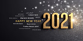 Happy New Year 2021 international Greeting card