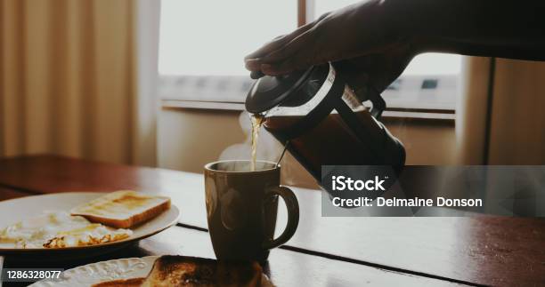 Theres No Better Way To Start The Day Stock Photo - Download Image Now - French Press, Coffee - Drink, Drinking