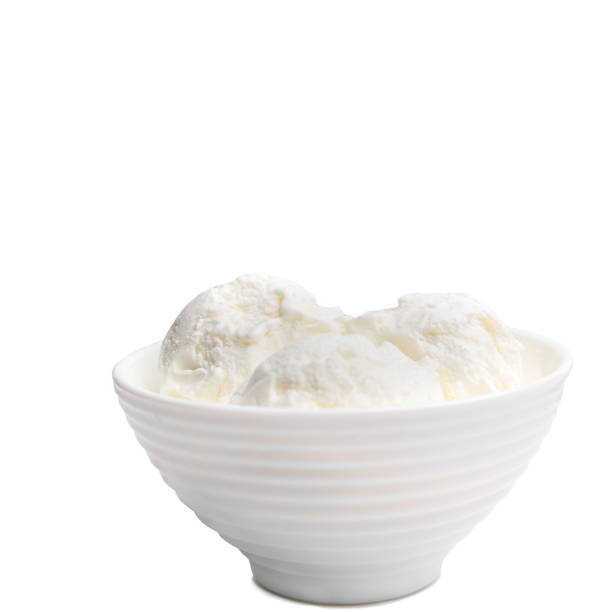 istock white bowl with white ice cream isolated on white background. front view. place for your text 1286329853