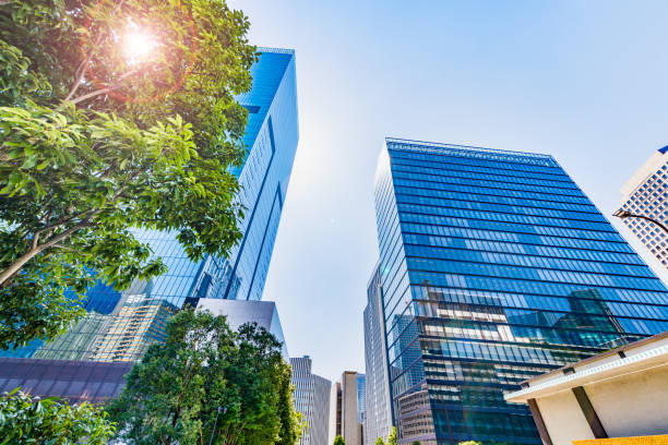 istock Fresh green trees and buildings in Tokyo 1286330064