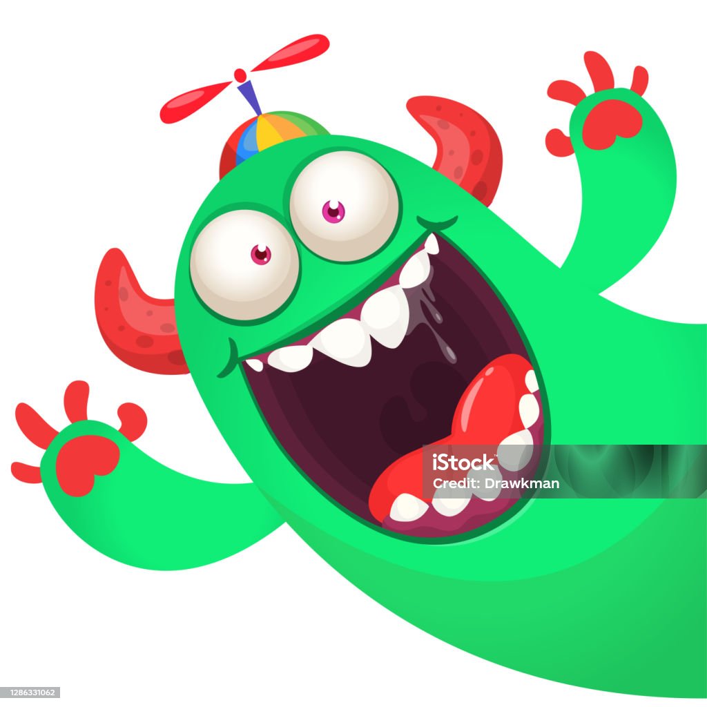 Funny Cartoon Monster Design Monster Character Illustration Stock ...