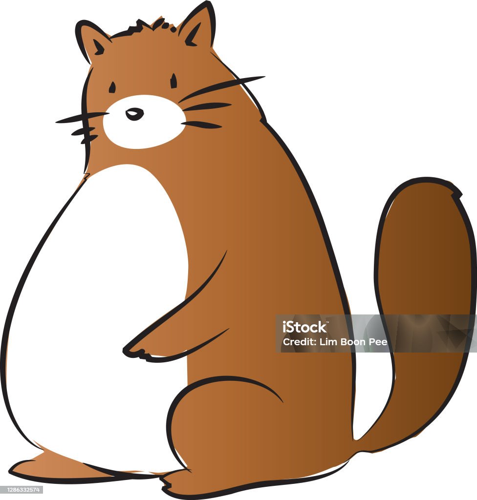 Vektor Kartun Kucing Gemuk Ilustrasi Stok - Unduh Gambar Sekarang