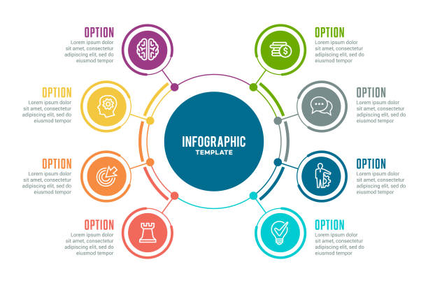 zestaw elementów infograficznych - 8 stock illustrations