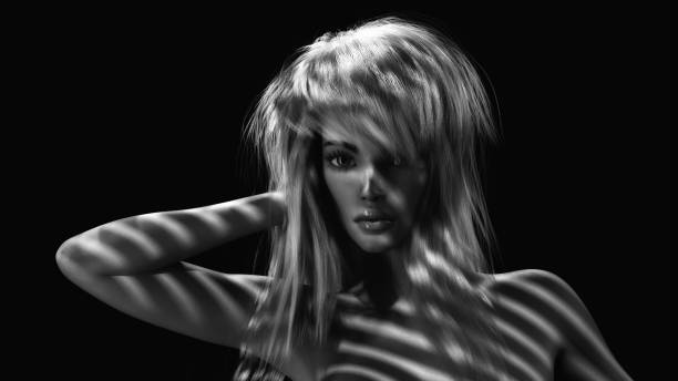 istock 3D Illustration of a female face 1286341128