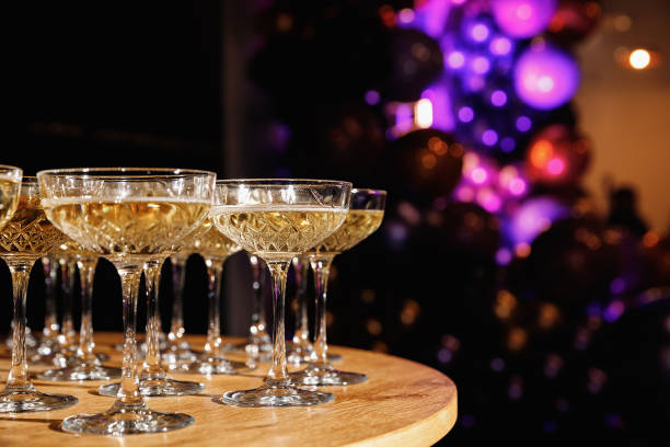 istock Glasses with champagne at an event, celebration, party 1286344624