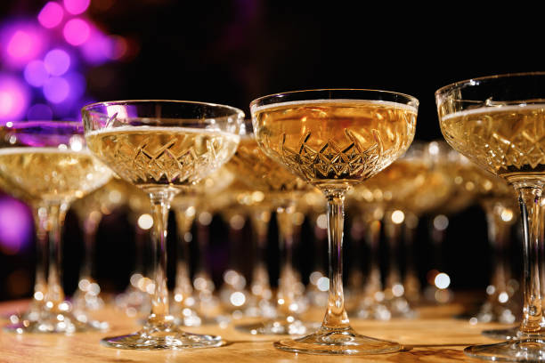 istock Glasses with champagne at an event, celebration, party 1286344752