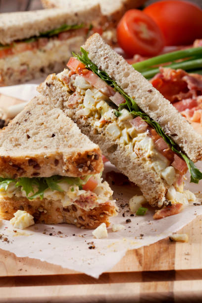 istock Egg Salad Sandwich with Crispy Bacon, Lettuce and Tomato 1286344992