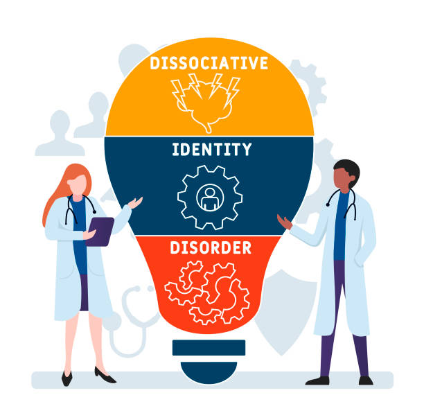 Flat design with people. DID - Dissociative Identity Disorder acronym. Flat design with people. DID - Dissociative Identity Disorder acronym. medical concept background. Vector illustration for website banner, marketing materials, business presentation, online advertising dissociative identity disorder stock illustrations