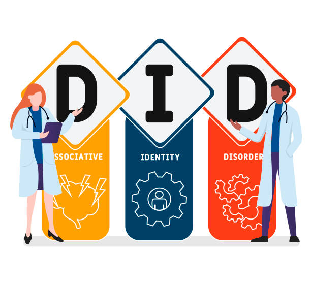 Flat design with people. DID - Dissociative Identity Disorder acronym. Flat design with people. DID - Dissociative Identity Disorder acronym. medical concept background. Vector illustration for website banner, marketing materials, business presentation, online advertising dissociative identity disorder stock illustrations