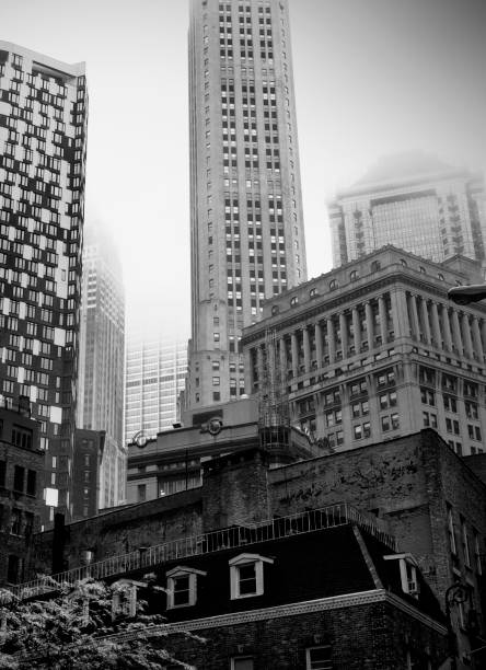 istock Vintage Manhattan in the Fog. 1286353427