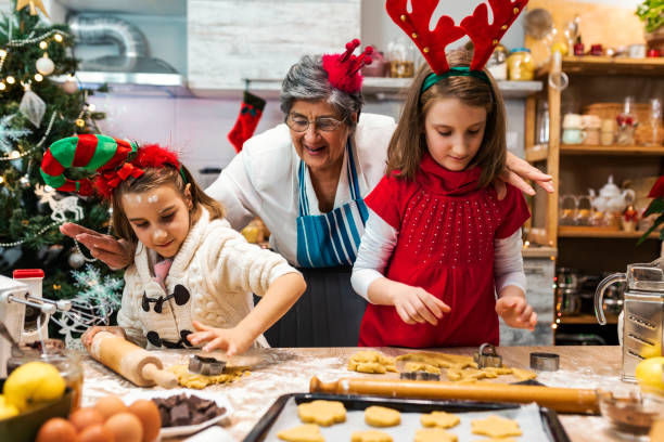 istock Baking Christmas cookies with grandma 1286353673