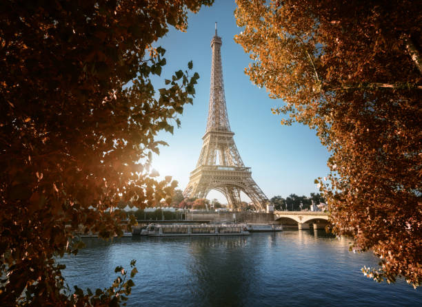 istock Seine in Paris with Eiffel tower in autumn time 1286354702