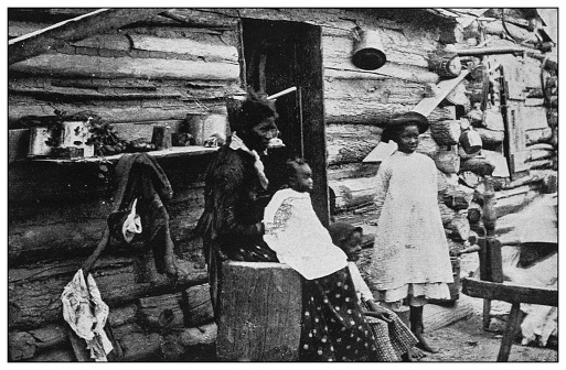 Antique black and white photo of the United States: Family, Labadie, Missouri