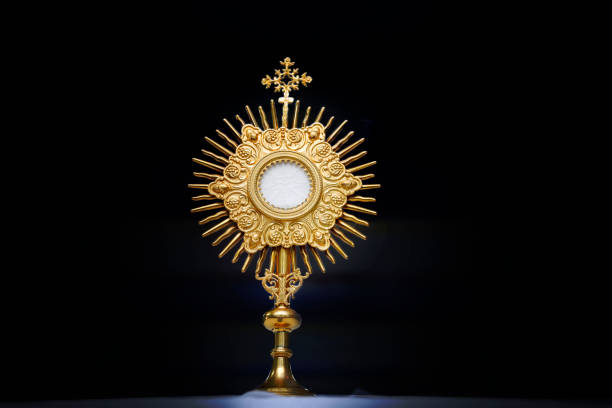 istock Ostensory for worship at a Catholic church ceremony 1286364209