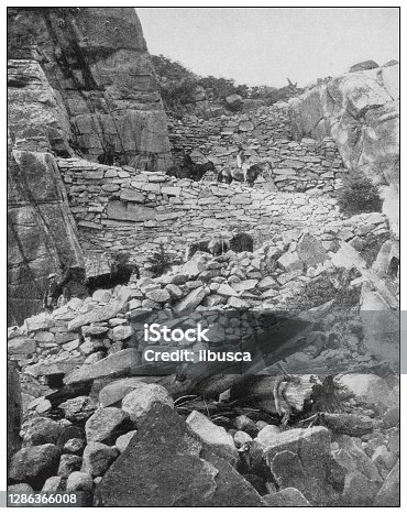 istock Antique black and white photo of the United States: Ute Pass, Colorado 1286366008