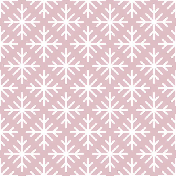 Vector illustration of Snowflake Seamless Background