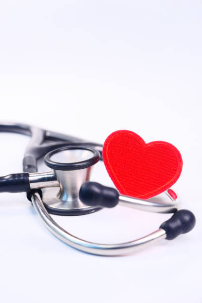 istock heart shape symbol and stethoscope on white background 1286367401