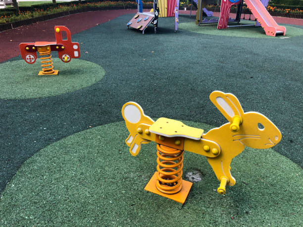 istock Colorful playground equipment 1286368153