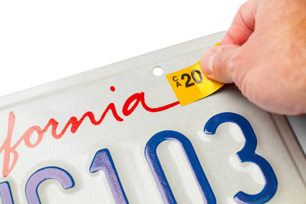 license plate tab - plate changing imagens e fotografias de stock