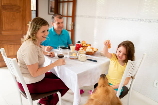 istock Family together having breakfast in he kitchen 1286372679