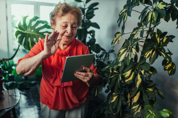 istock Video call with granddaughter 1286373994