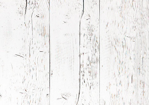 Wood background with cracks and faded white paint, distressing with a lot of wood grain and texture.