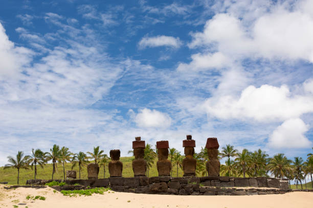 istock Moais at Anakena Beach, Easter Island, Rapa Nui 1286387951