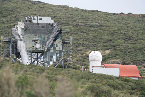 Reflecting telescope and traditional observatory of La Palma