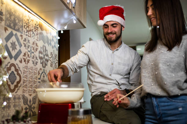 istock A cute couple having fun for Christmas 1286391798