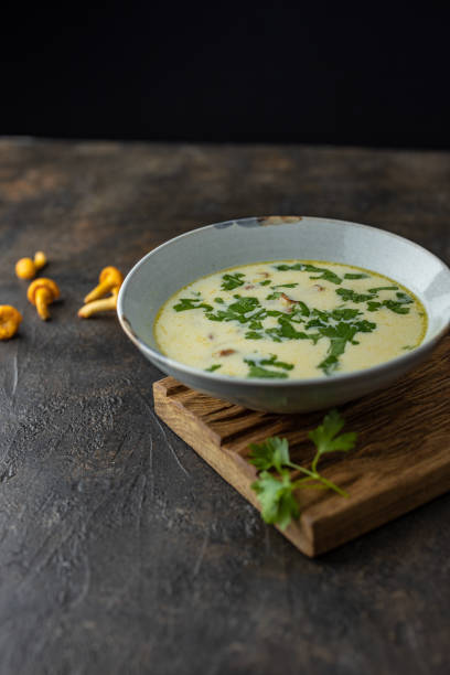 istock Cream chanterelles soup with mushrooms 1286398591