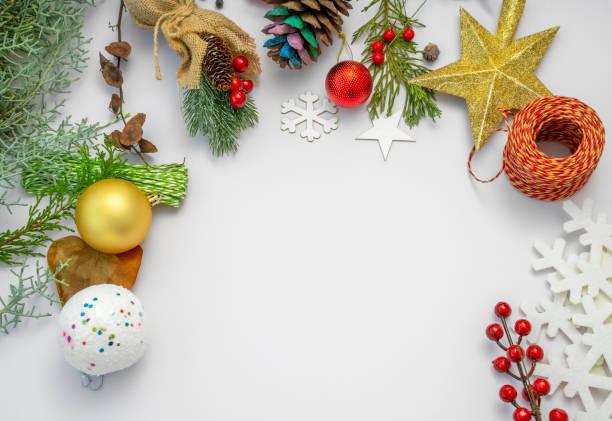 istock Christmas gifts and ornaments on the table 1286401149