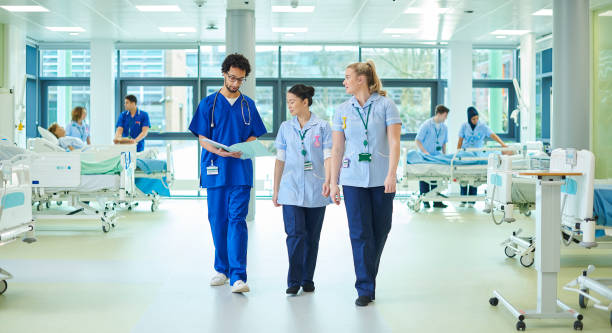 nurse team on the ward - adult student college student school uniform student imagens e fotografias de stock