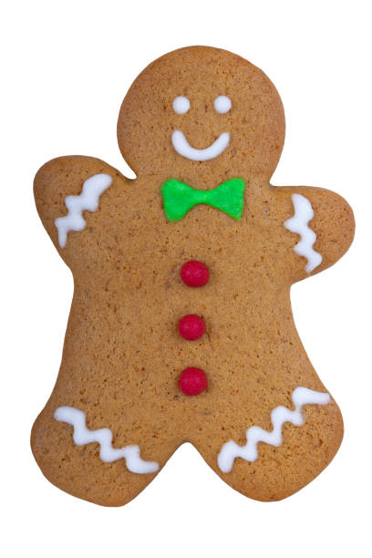 istock Decorated gingerbread man on a white background 1286408431